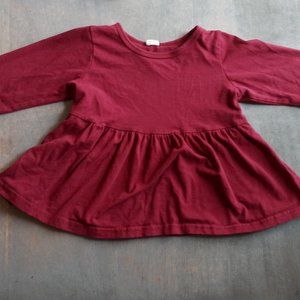 Burgundy Ruffle Floral Leopard Shirt